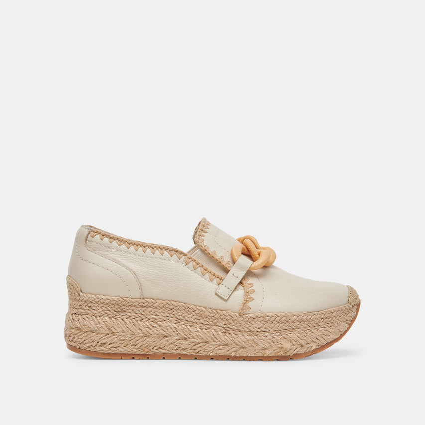 JHENEE ESPADRILLE IVORY LEATHER