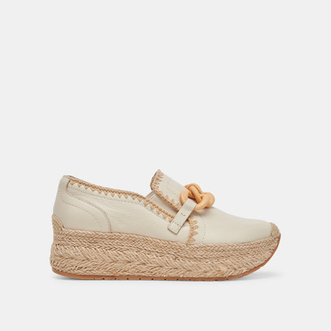 DOLCEVITA JHENEE ESPADRILLE IVORY LEATHER Mules & Clogs