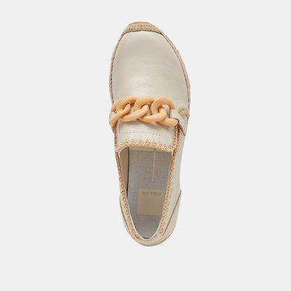 JHENEE ESPADRILLE IVORY LEATHER