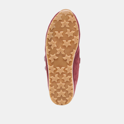 SWAN BURGUNDY SUEDE
