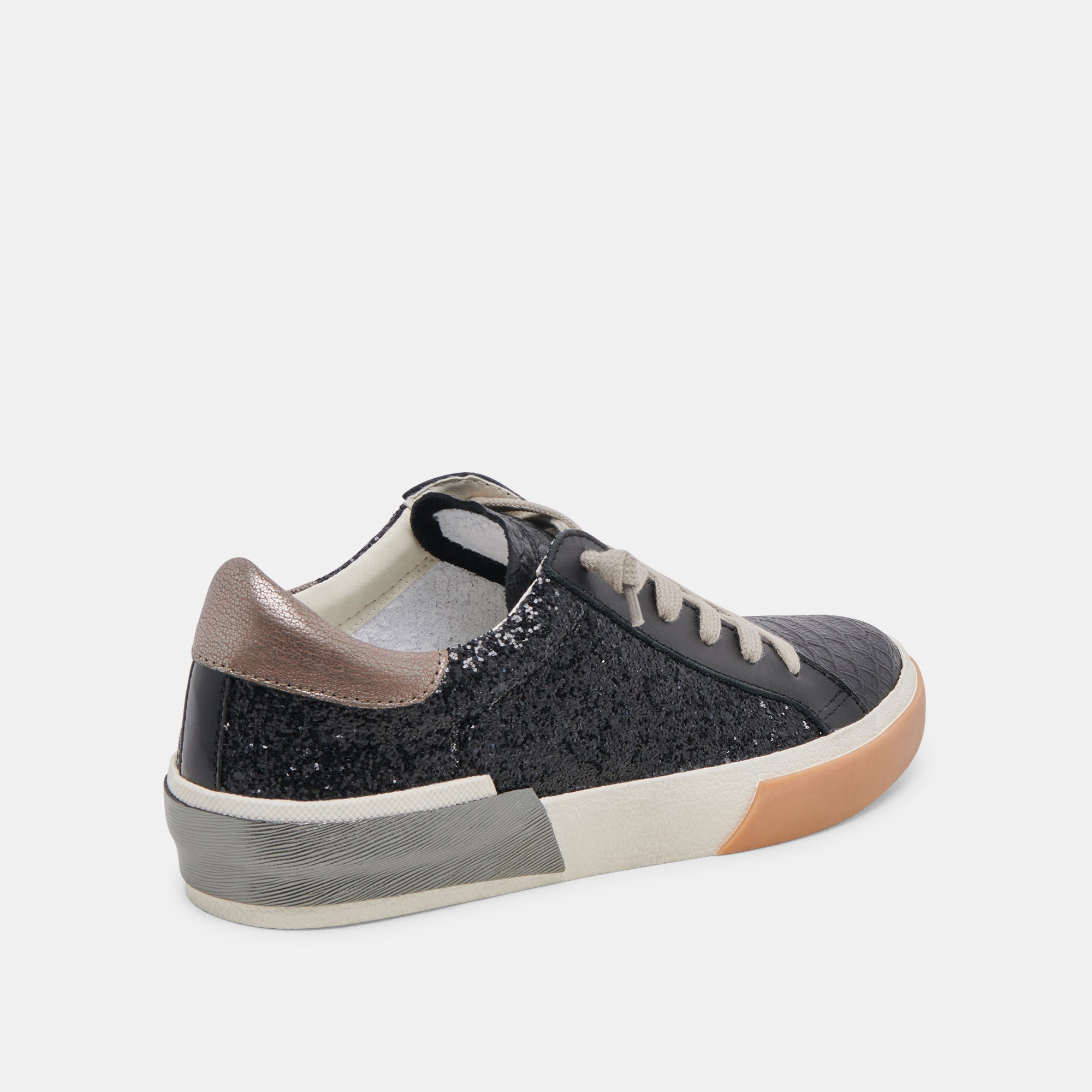 Glitter Zina Sneakers In Black Multi Leather Dolce Vita Zonya