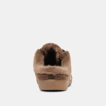 MERIT SLIDE PLUSH DK BROWN PLUSH