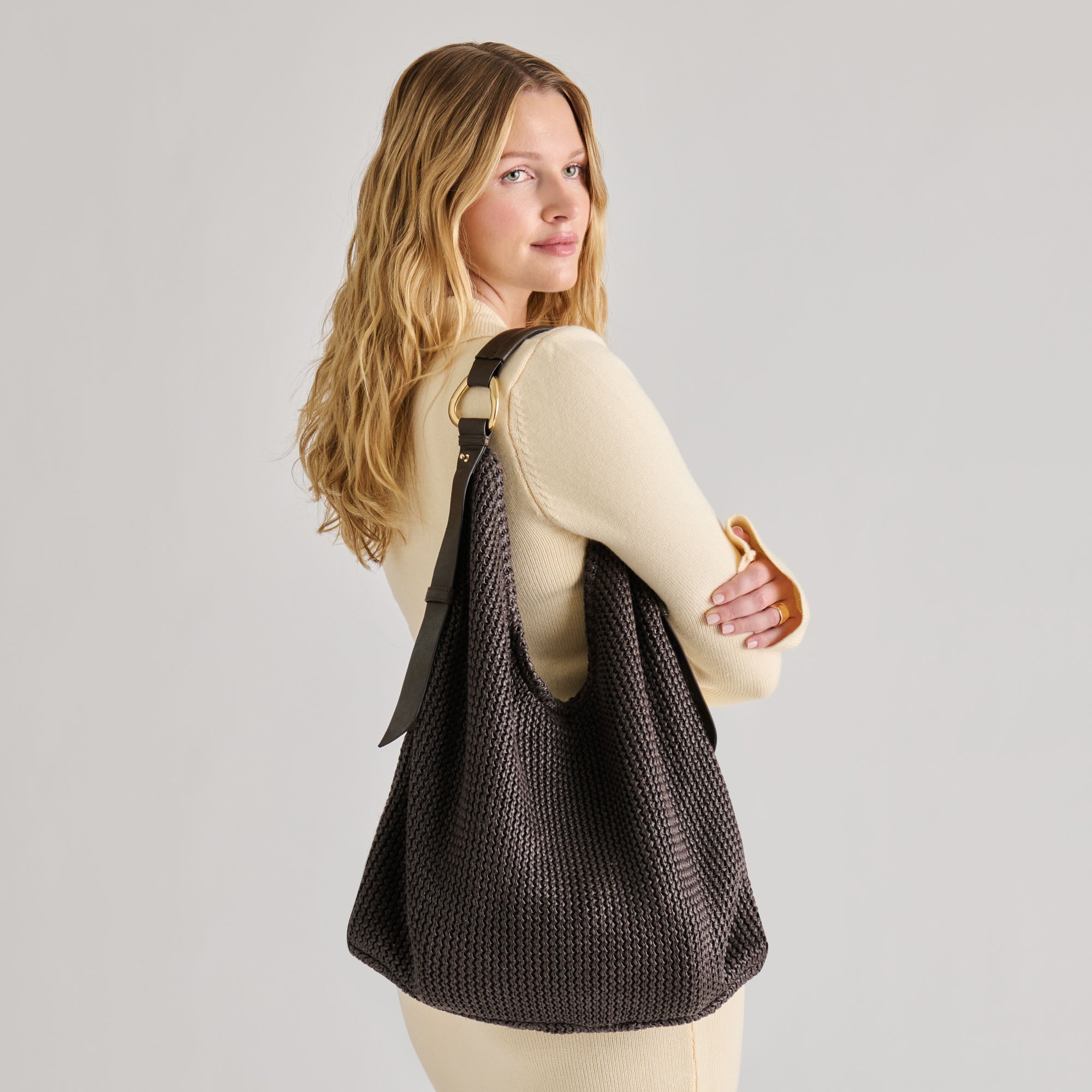 MIRIEL Chocolate Raffia Tote Bag | Women's Designer Handbags