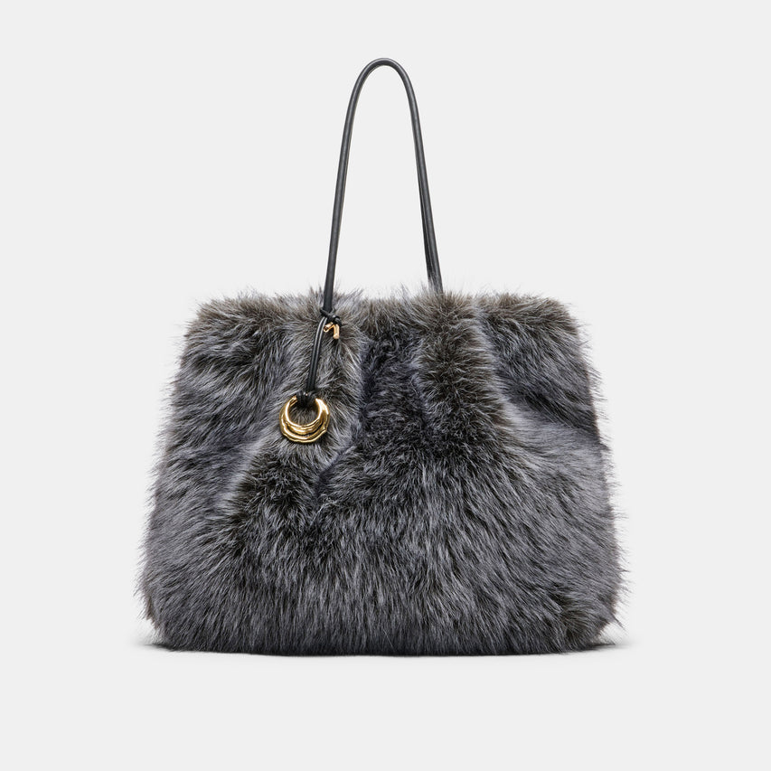 NOOR CHARCOAL FAUX FUR