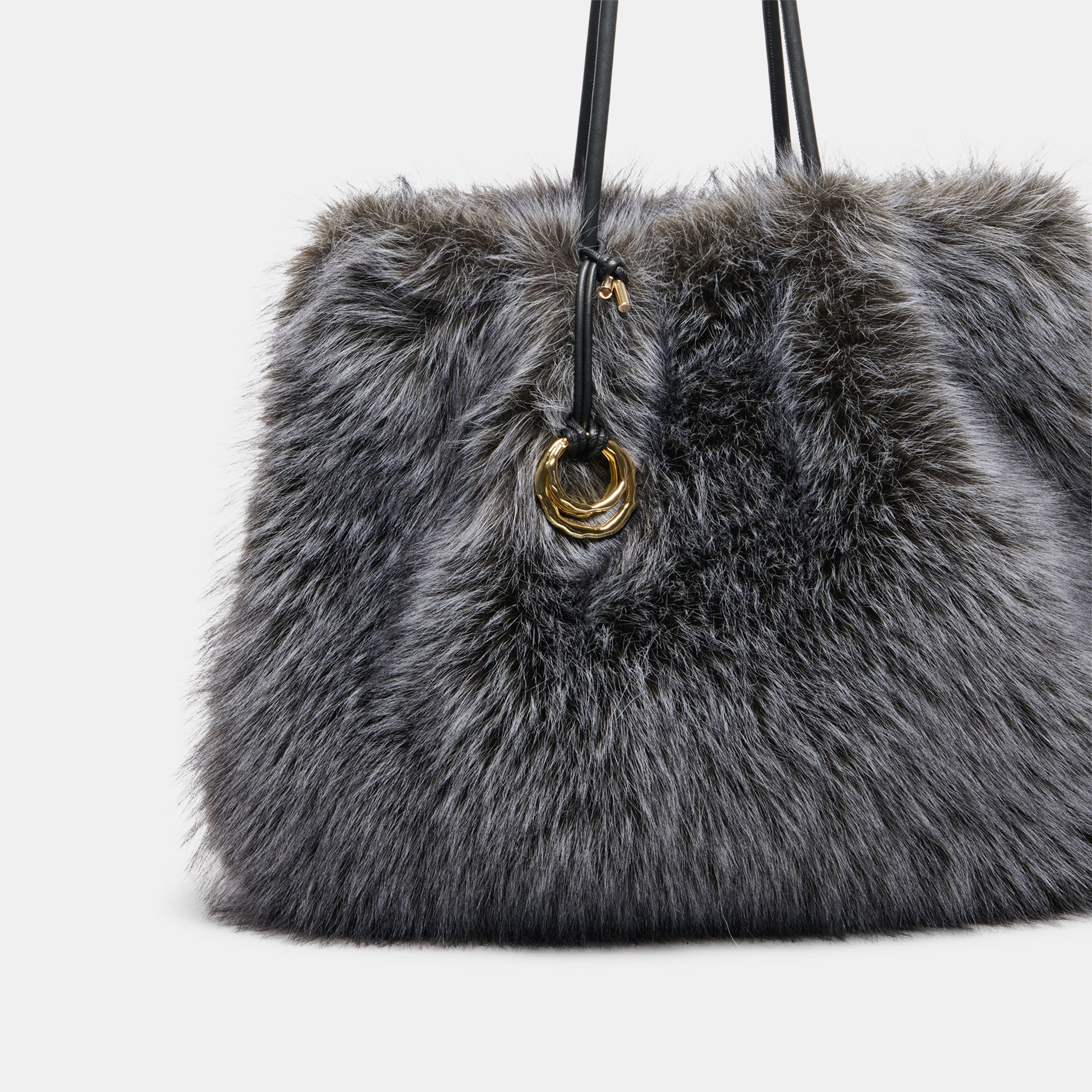 NOOR CHARCOAL FAUX FUR - view 4