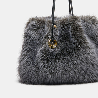 NOOR CHARCOAL FAUX FUR