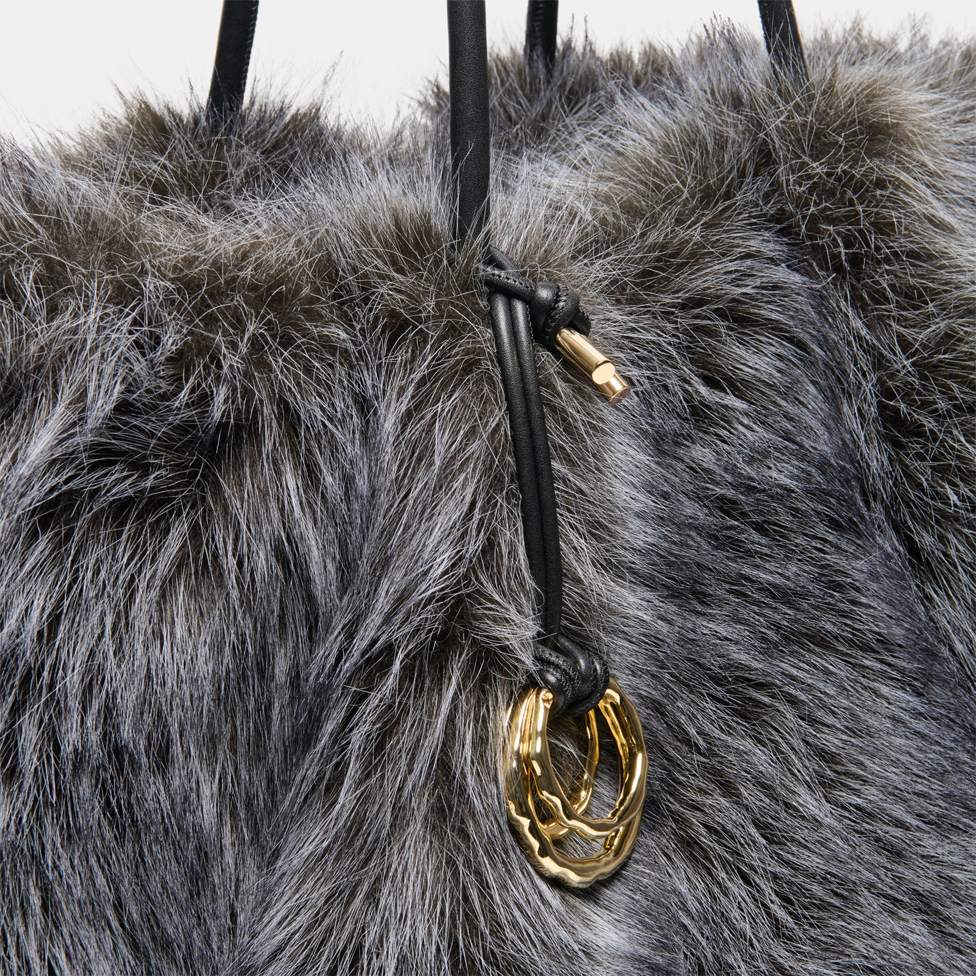 NOOR CHARCOAL FAUX FUR - view 2