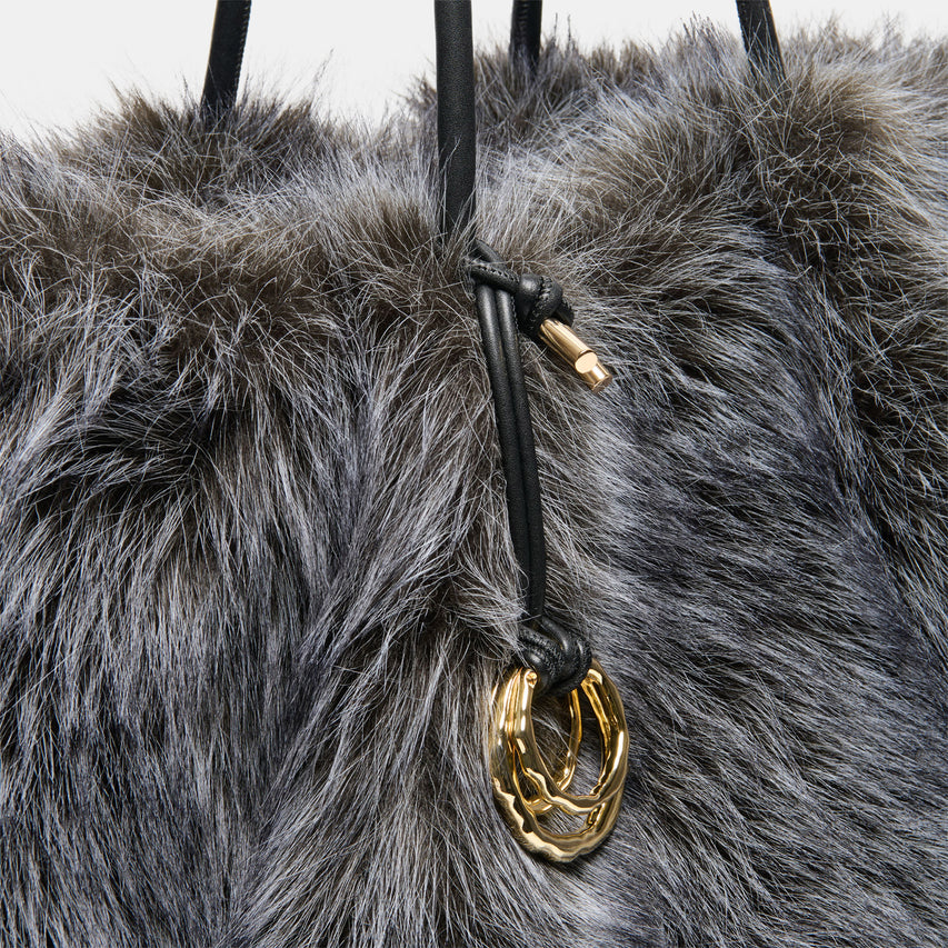 NOOR CHARCOAL FAUX FUR
