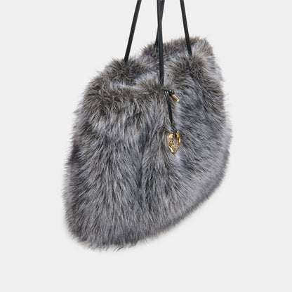 NOOR CHARCOAL FAUX FUR