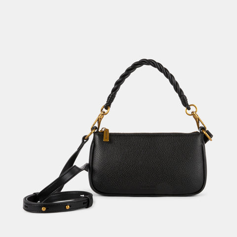 DOLCEVITA LAURA BLACK LEATHER Sale Handbags