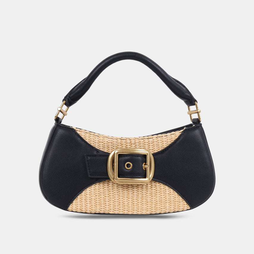 NUALA BLACK MULTI RAFFIA