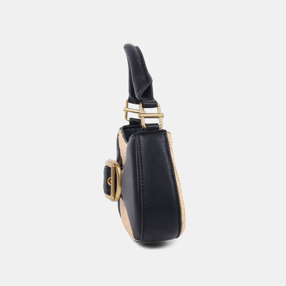 NUALA BLACK MULTI RAFFIA