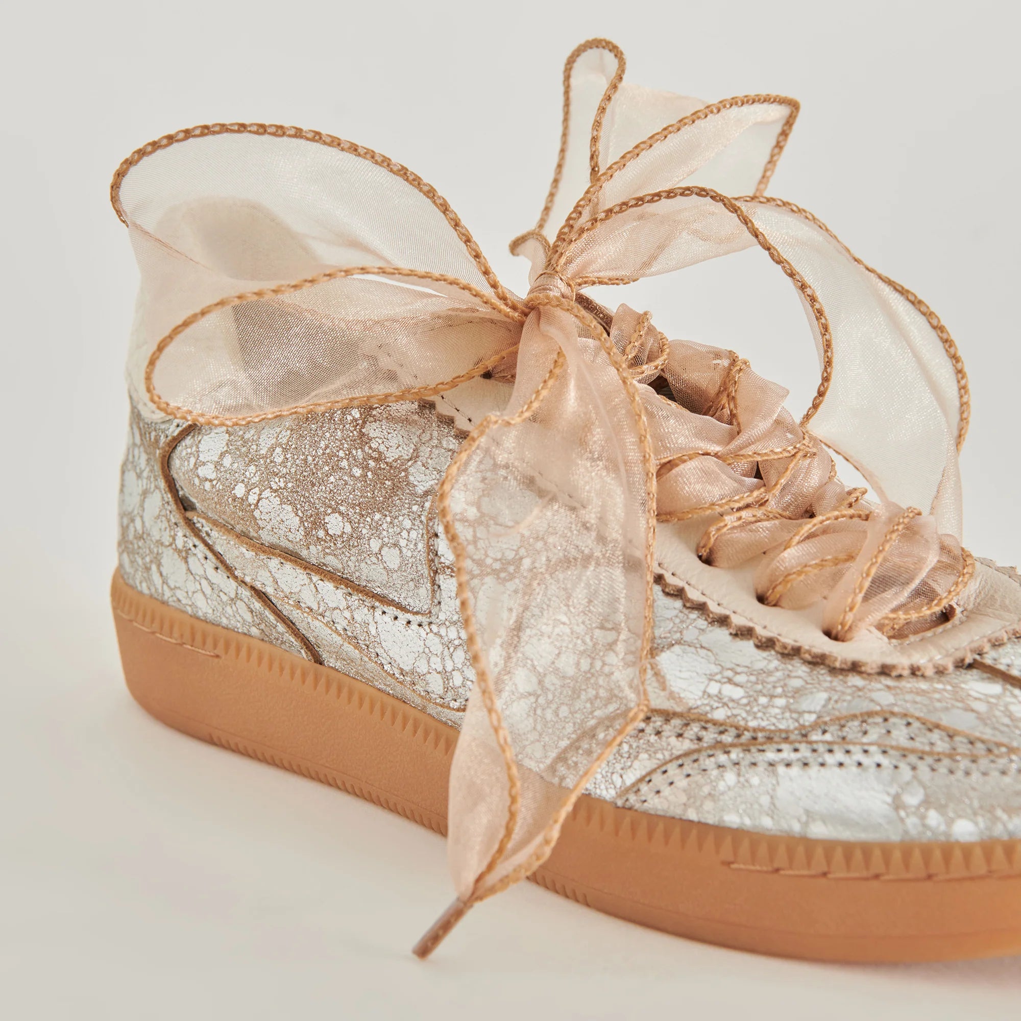 CURLY ORGANZA LACE TAN