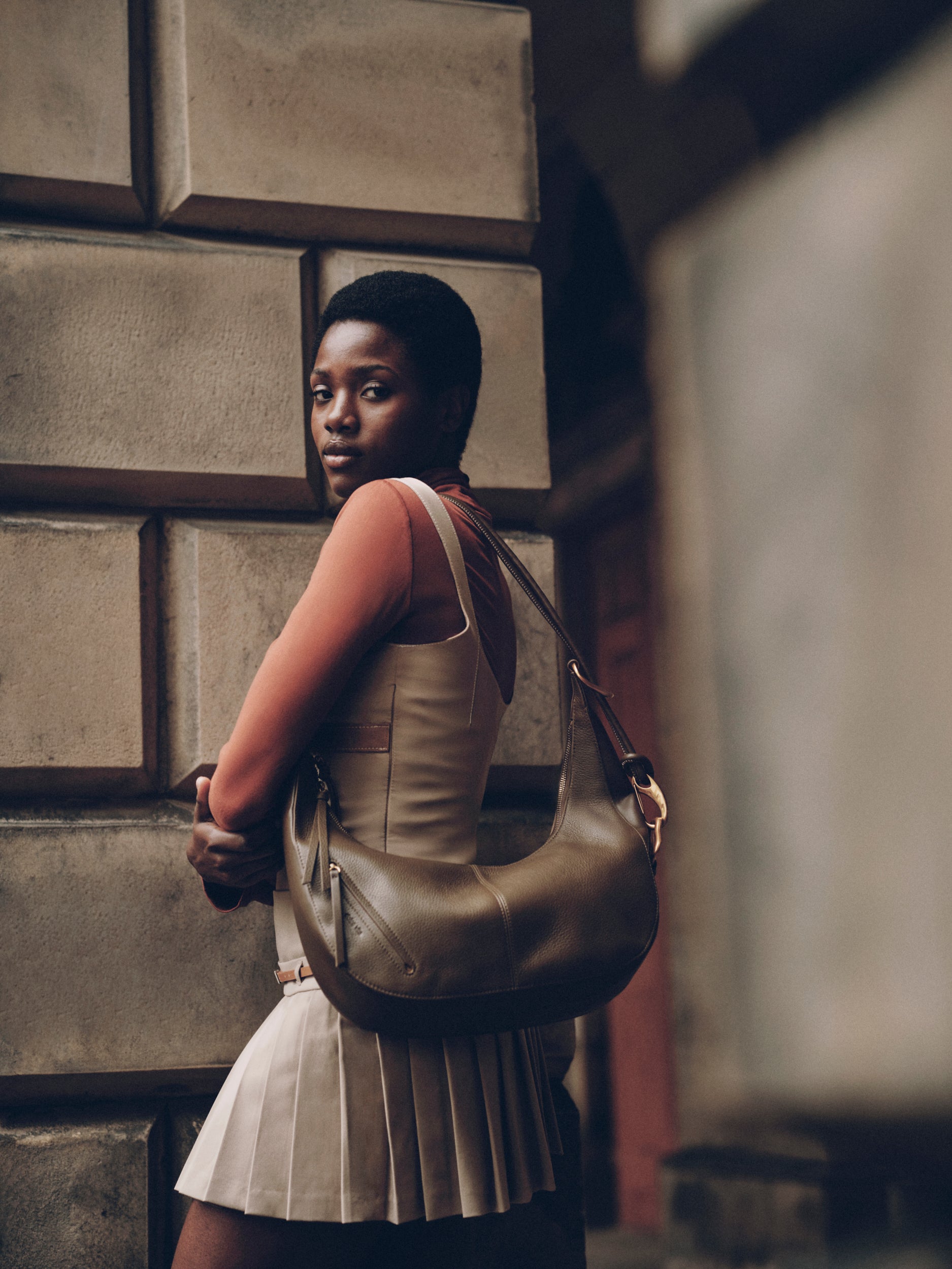 MELANIE CUIR OLIVE