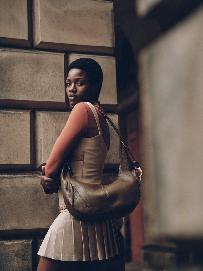 MELANIE CUIR OLIVE