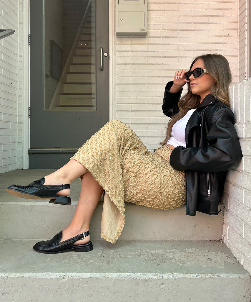 How To Wear A Leather Midi Skirt - My Style Vita